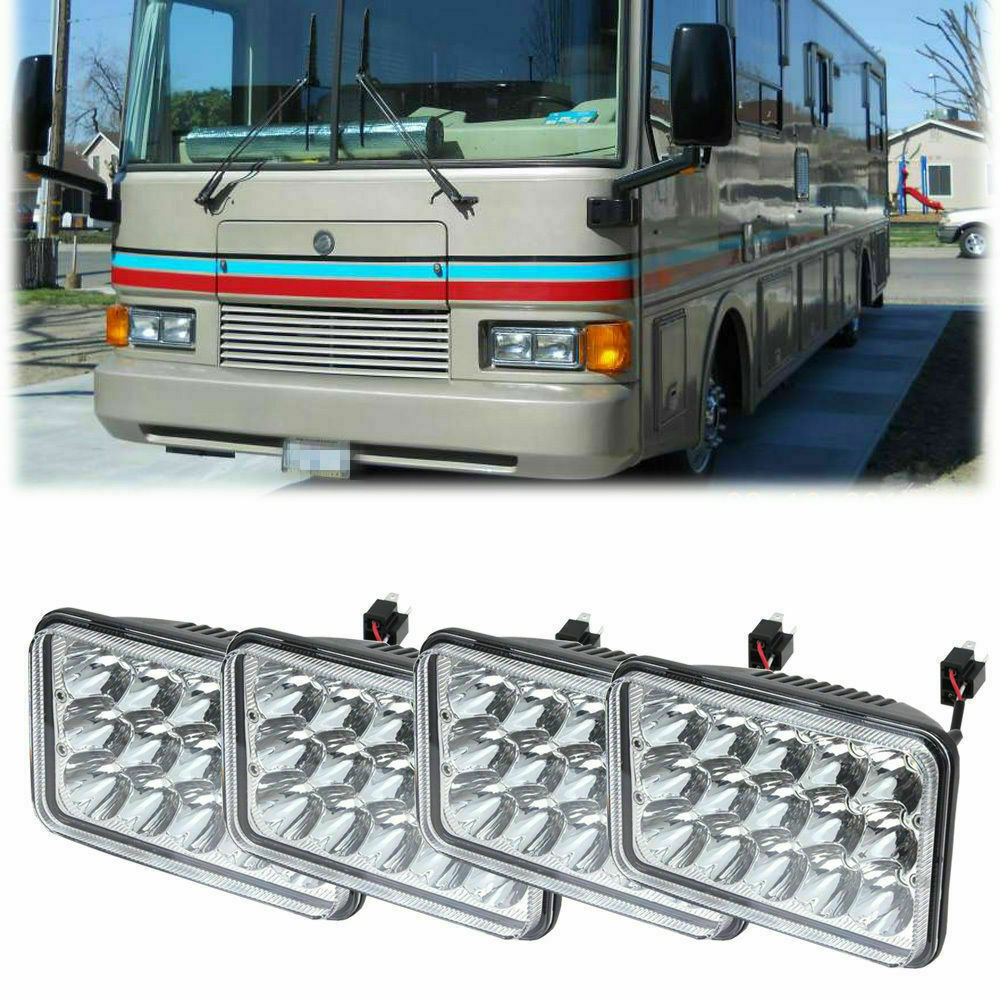 GULF STREAM 4x LED HEADLIGHTS HEAD LIGHTS FRONT LAMPS Motorhome RV 4 ...