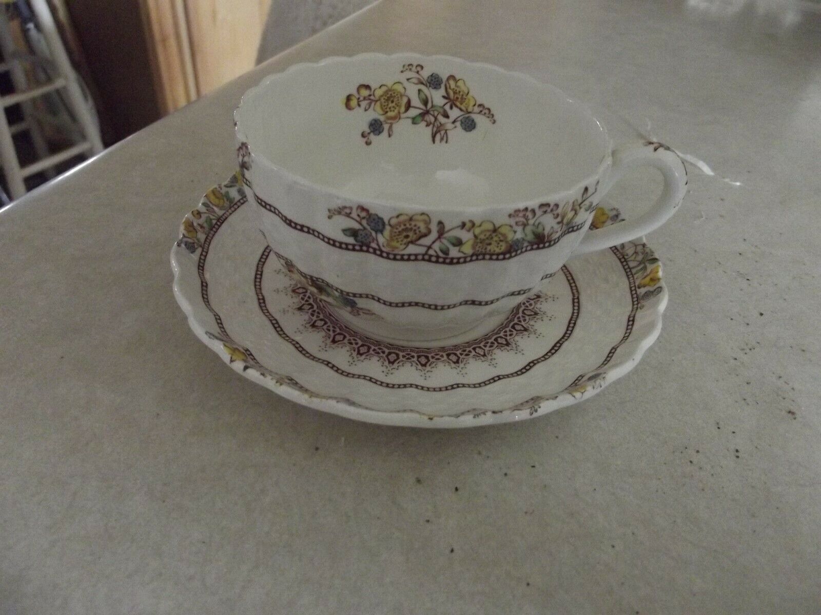 Copeland SPODE England demi tasse cup and saucer BUTTERCUP Pattern