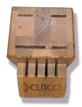 CUTCO 4 + 4 8 SLOT KNIFE BLOCK WOOD STORAGE HONEY OAK