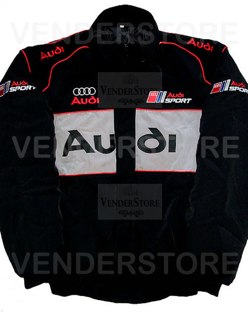Audi team racing motorsport auto sport rally car top coat jacket size M