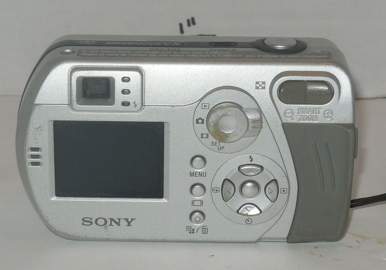Sony Cyber-shot DSC-P32 3.2MP Digital Camera - Silver - Digital Cameras
