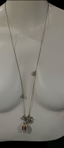 ann taylo long necklace antique color with rhinestone 30” Long - $15.00