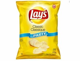1x Bag Lays CLASSIC Regular PARTY Size 415g Potato Chips Canada FRESH - $15.83