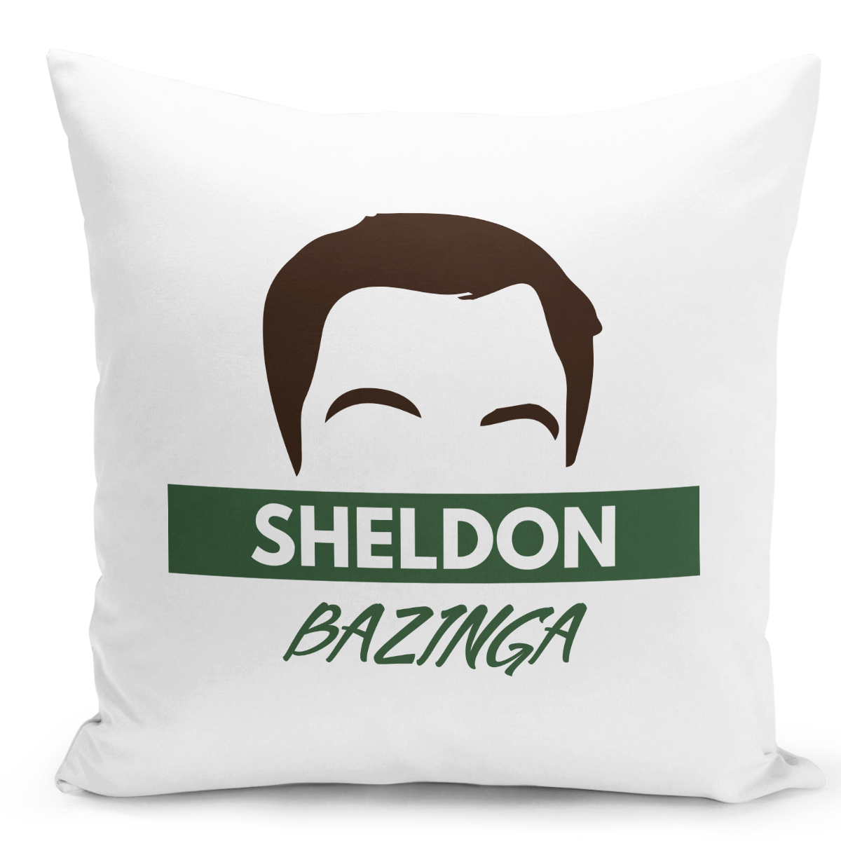 Throw Pillow Sheldon Cooper Bazinga Tv Show Pillow White Home Decor Pillow 16x16 Pillows