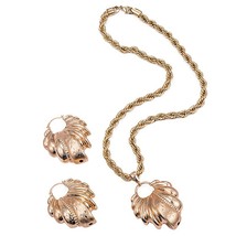 N wedding jewelry set hollow leaf pendant necklace earrings for women jewelry sets rose thumb200
