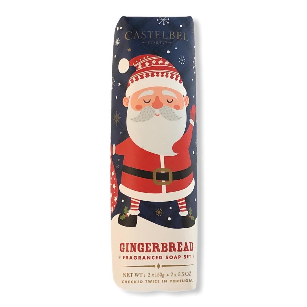 Castelbel Porto Gingerbread Fragranced Soap Set Bar 2 X 5.3 oz Holiday Gift