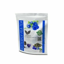 Butterfly Pea Flowers Tea (Clitoria ternatea) 30 Tea Bags 100% Natural - $16.52