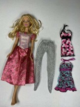 Vintage Barbie Doll by Mattel Pink with bendable Knees 1999 & Outfits - $6.79