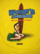 WOODYS LONGBOARDS T-shirt Surf Hawaii Beach Surfboard Island Skateboard ... - $15.59