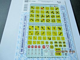 Microscale Decals Stock #87-1430 Ast. Road and Private RR Crossing Signs (HO)  image 5