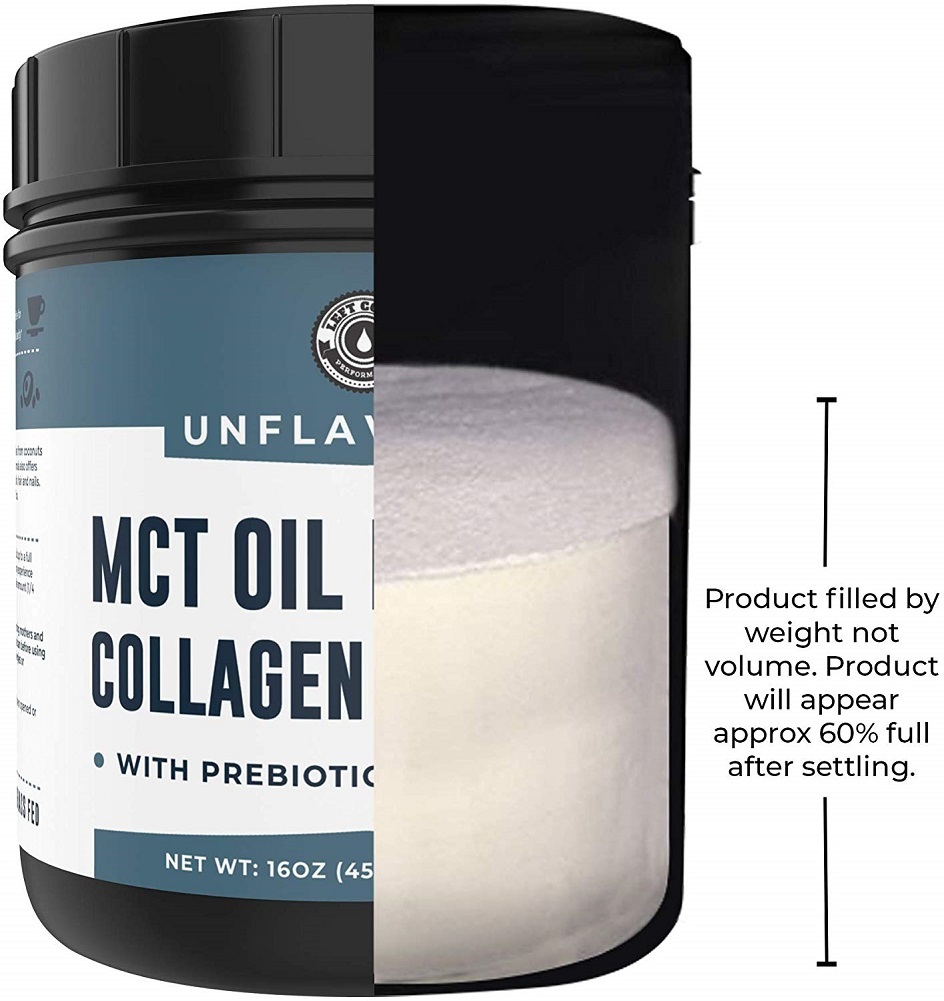 MCT Oil Powder + Keto Collagen Peptides + Acacia Fibre 16oz (Unflavored