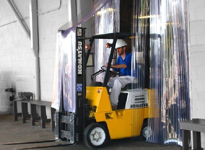 8' x 8' Industrial Strip Curtain Door Cooler Freezer Dock Vinyl Walk In PVC Other Restaurant