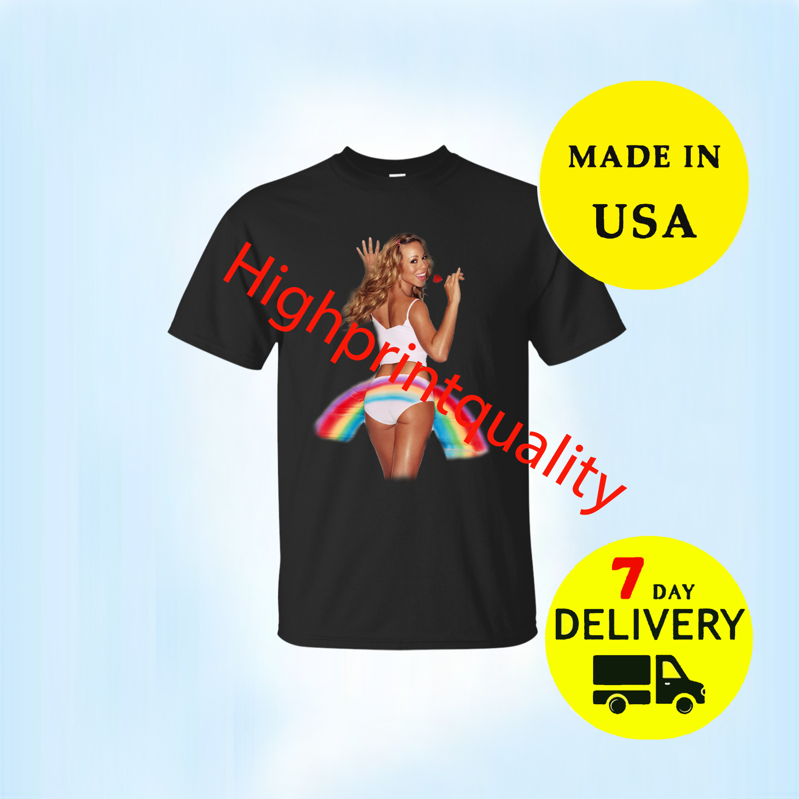 mariah carey t shirt rainbow