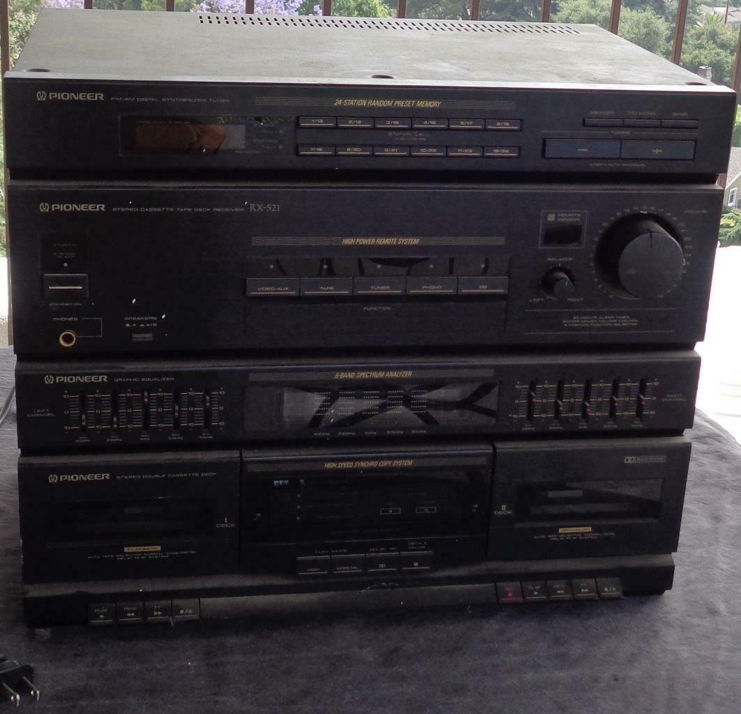 Gently Used Pioneer Stereo Cassette Tape Deck Receiver Tuner Combo RX