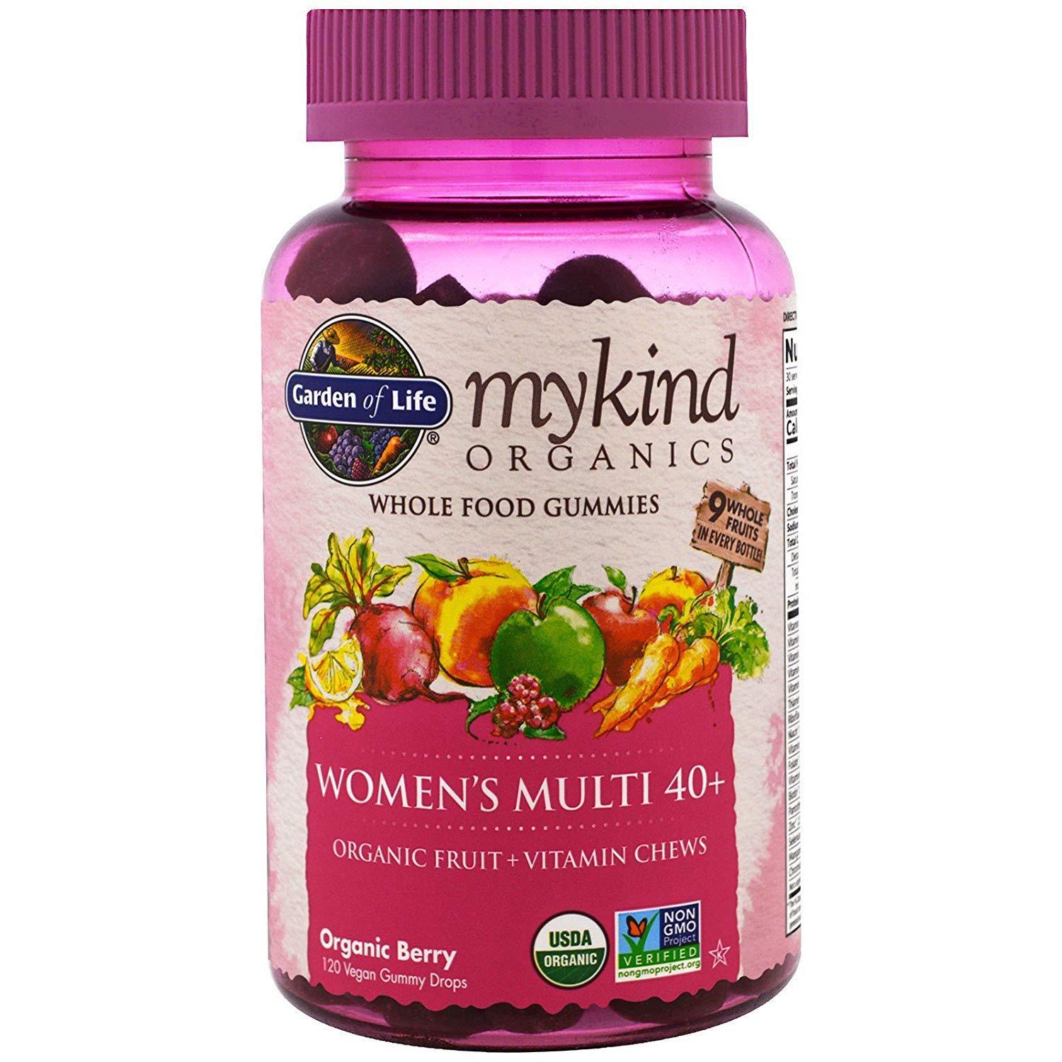 Garden of Life, Mykind Organics, Women's Multi 40+, Organic Berry, 120 Gummy Dro
