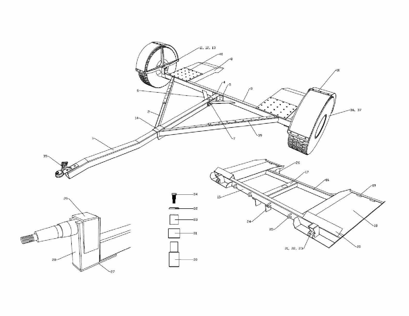 Car Tow Dolly Plans DIY Vehicle Carrier Auto Towing System - Plans ...