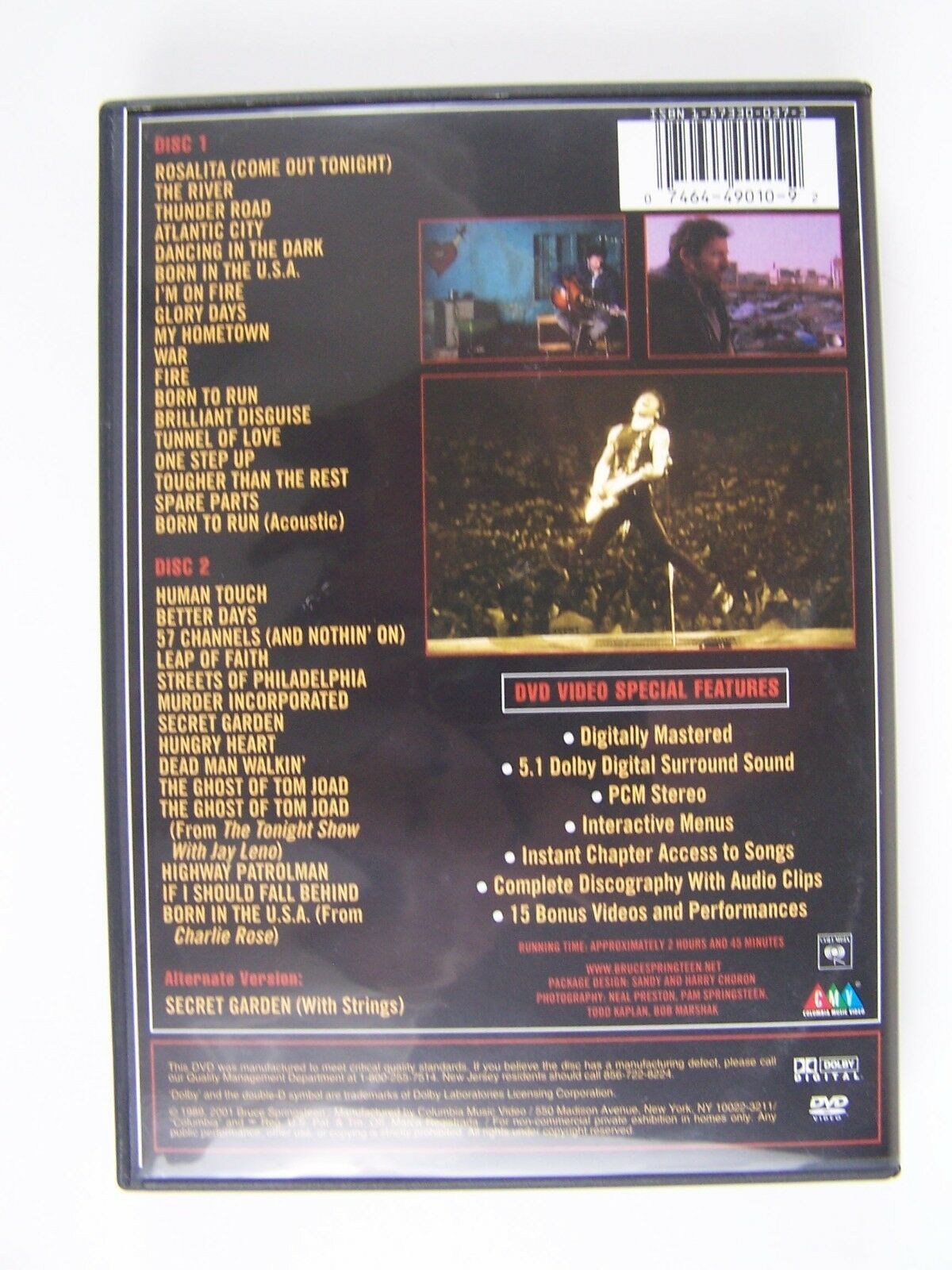 Bruce Springsteen - The Complete Video Anthology 1978-2000 DVD - DVD ...