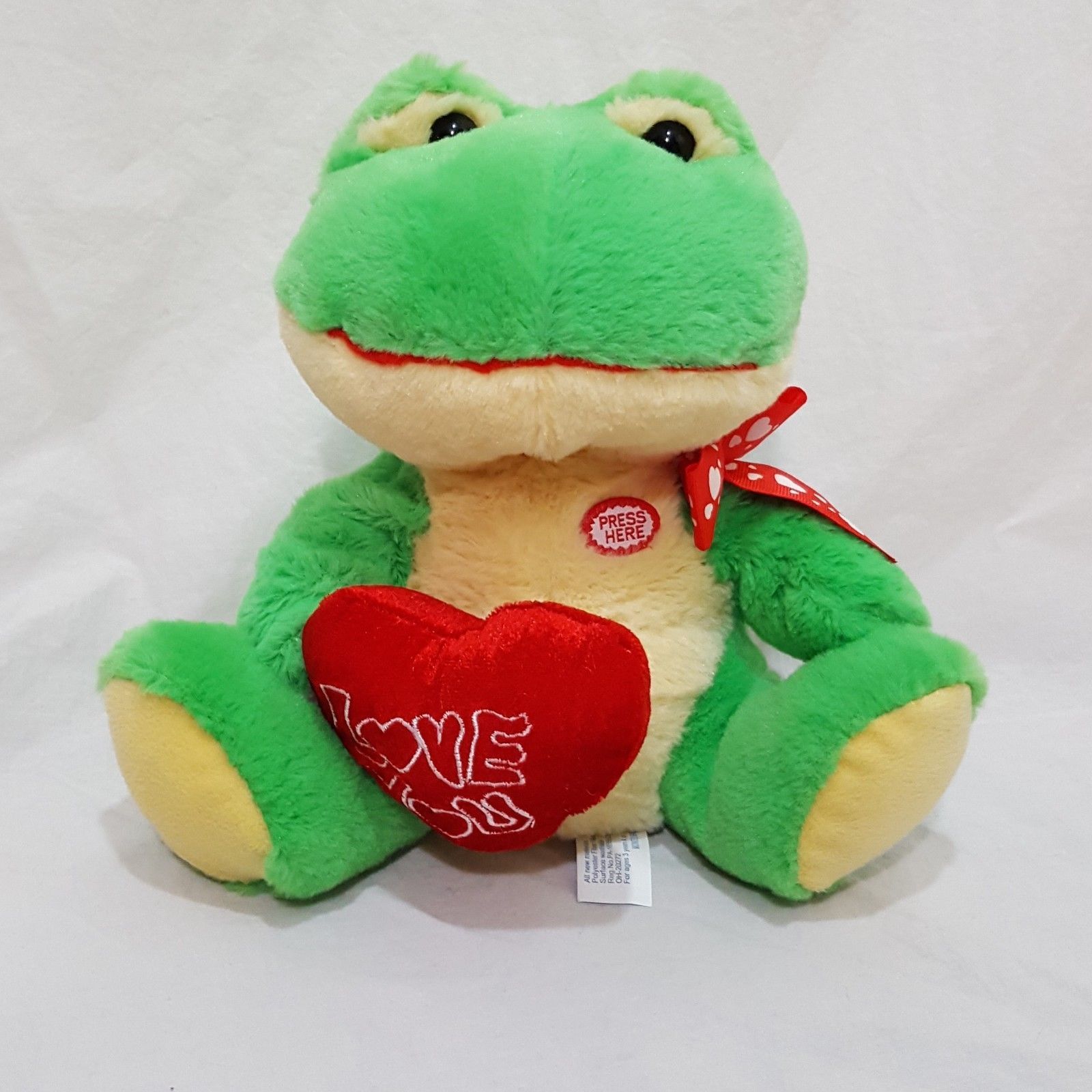 valentine's day frog plush