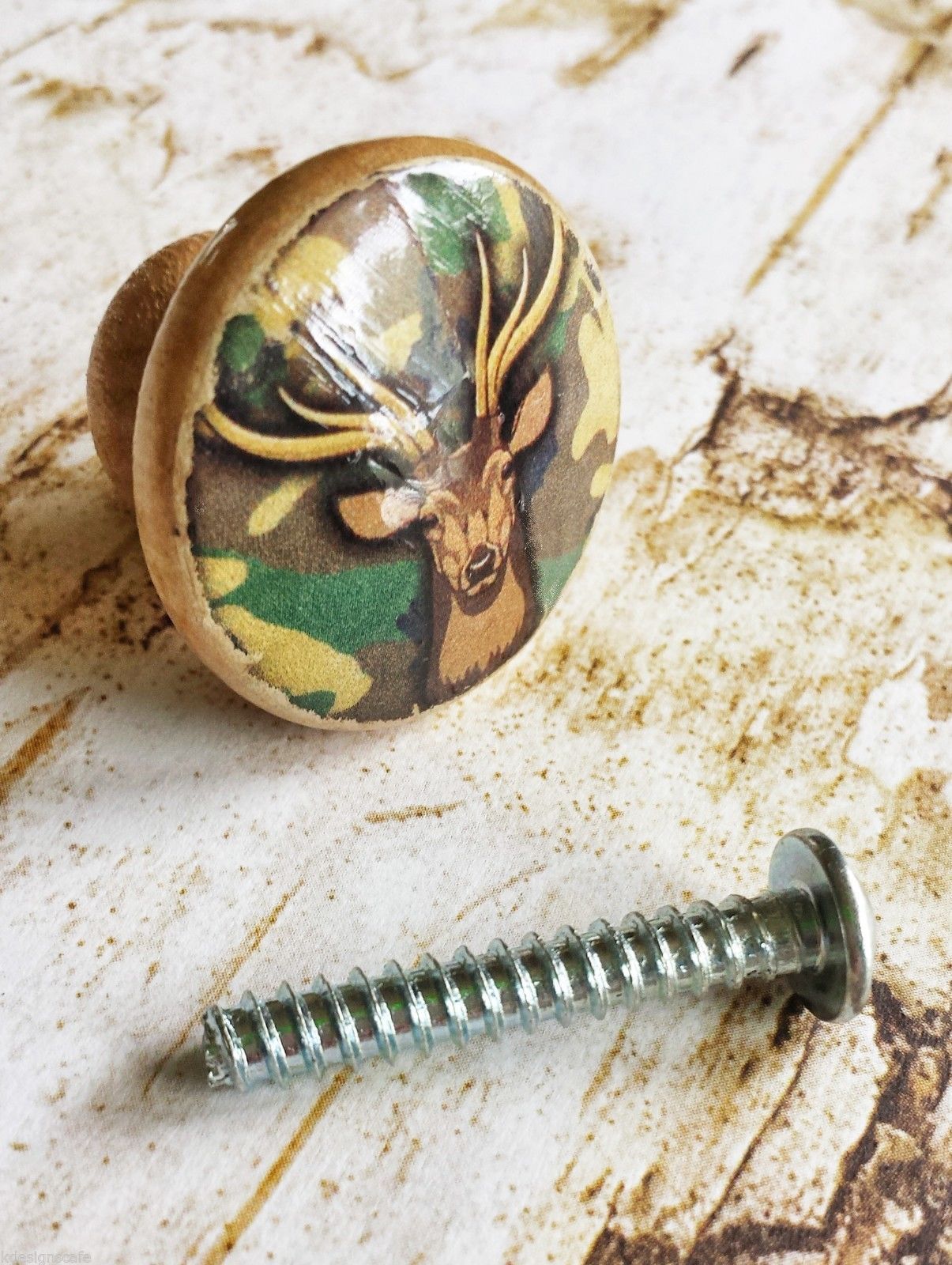6 Handmade Fishing Wood Knob Cabinet Knobs Walleye Fishing Cabin Decor 1.5/"