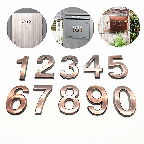 10 Pack Self Stick House Numbers 0 to 9 Address Sign Solid Stickers for