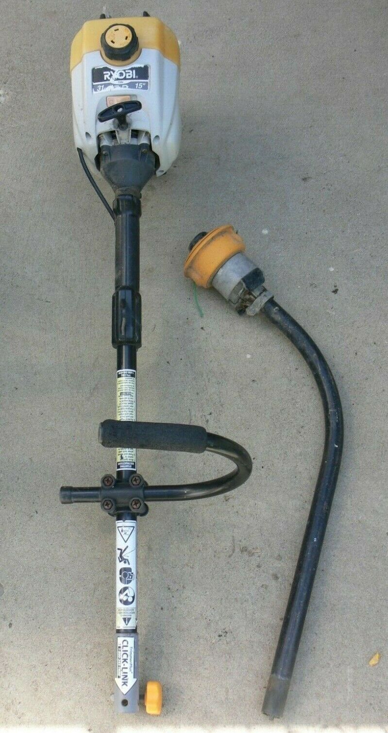 Used Ryobi 725r 31CC Trimmer Head and Curved Head Parts or Repair W