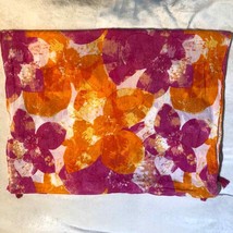 Echo Orange and Pink Floral Cotton Scarf Sarong - $33.87