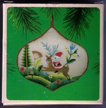 1984 Hallmark Christmas Ornament SANTA Hand-Sewn # QX458-4 IOB - $10.00