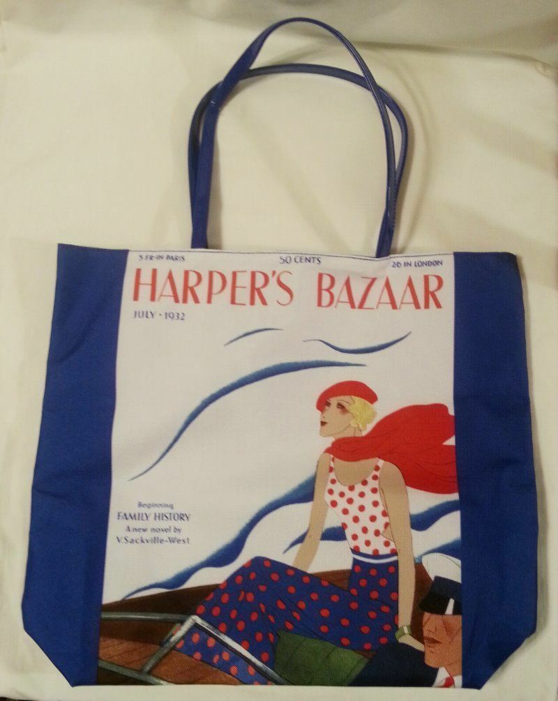 Primary image for Estee Lauder Harper's Bazaar Magazine July 1932 Retro Cover Shopper Tote Bag NEW