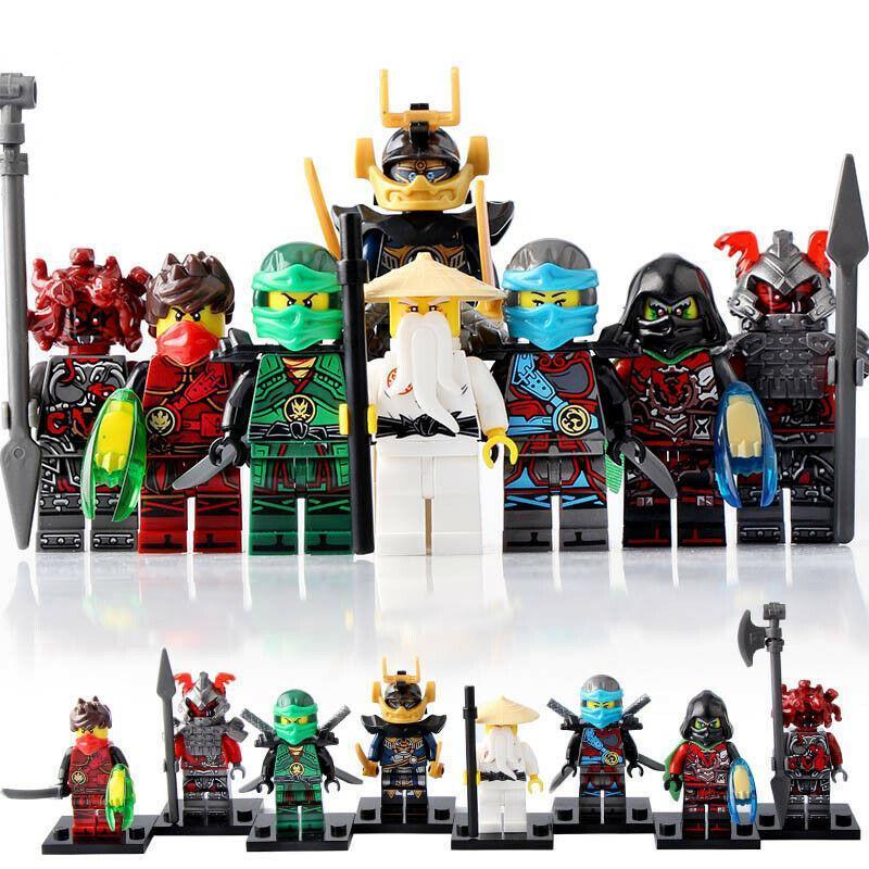 8pcs/set Kai Samurai X Lloyd Krux Wu Nya Vermin Machia Ninjago ...