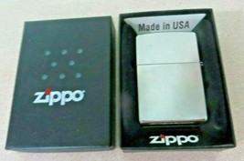 f-13 unfired zippo lighter in a box plain chrome pocket tobacco lighter - $14.58
