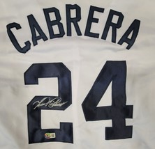 MIGUEL CABRERA AUTOGRAPHED SIGNED PRO STYLE "MIGGY" CUSTOM XL JERSEY BECKETT image 2