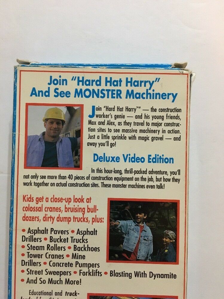 Real Life Giant Construction Equipment For Kids Deluxe VHS Hard Hat