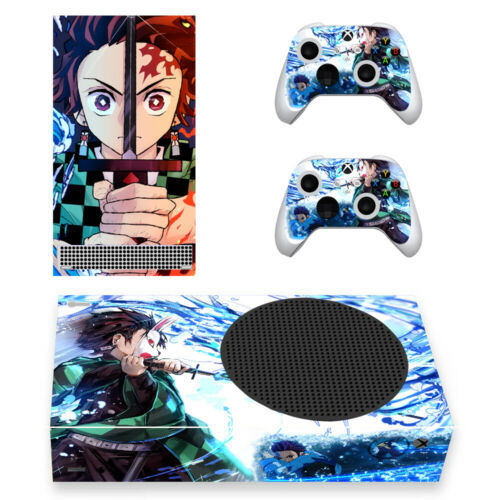 Xbox Series S Slim Console Controllers Skin Decals Anime Demon Slayer Tanjirou - Faceplates