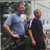 Autograph Signed Photo President George W. Bush Frame 17"x15" Army Veteran image 2