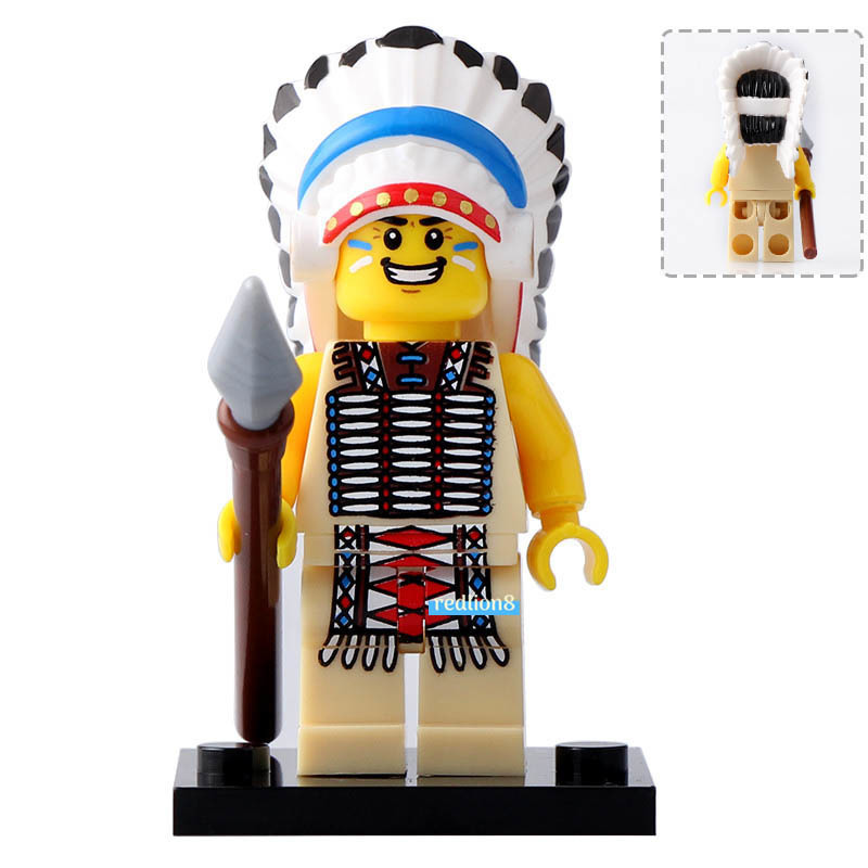 Tribal Chief Native American Indian Series 3 Minifigure Compatible Lego