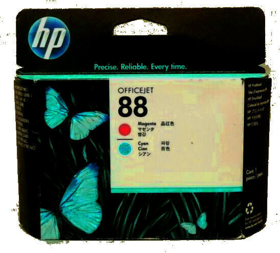 Primary image for HP 88 Magenta And Cyan Printhead C9382A  Sealed Box exp sept 17