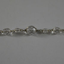 .925 RHODIUM NECKLACE WITH TRANSPARENT FACETED CRYSTALS image 4