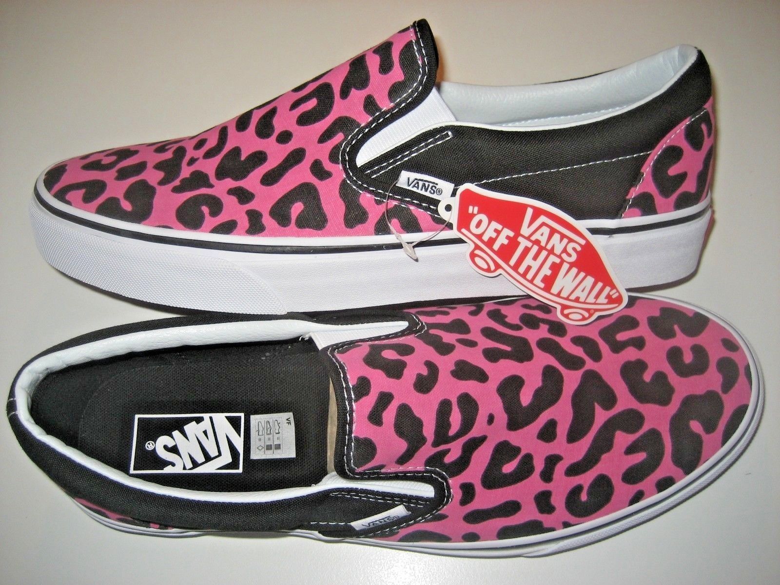 vans leopard slip on womens