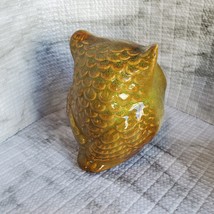 Ceramic Owls, set of 3, Decorative Accents, Fall Decor, orange green brown image 6