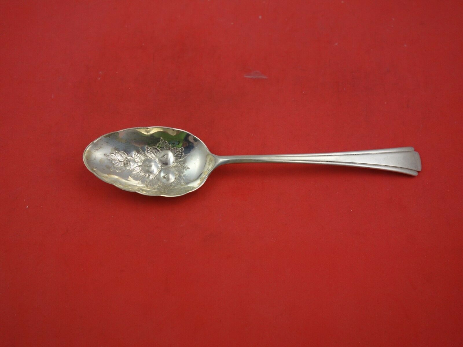 Primary image for Debutante by Richard Dimes Sterling Silver Berry Spoon Fruit in Bowl 8 1/2"