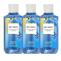 3 Bottles Bath &amp; Body Works Key West Coconut Water &amp; Melon Shower Gel Wa... - $37.99