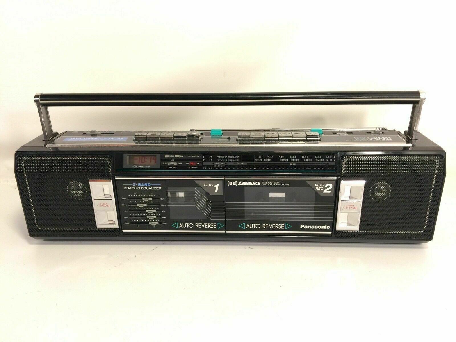 Panasonic Ambience Equalizer Stereo Cassette Boombox Model RXFW32 Made