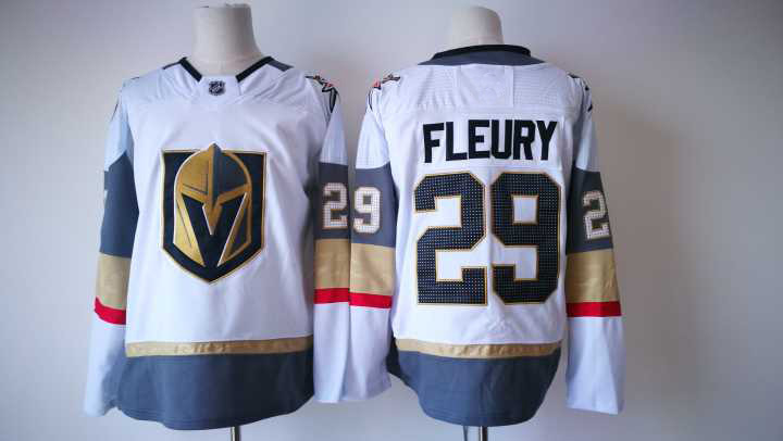 Image of #29 Andre Fleury Jerseys Vegas Golden Knights White Away Breakaway t shirts
