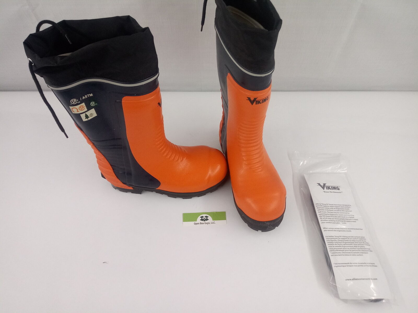 Viking Footwear Bushwacker Waterproof Steel Toe Boot Size 6 Chain saw