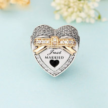 925 Sterling Silver &amp; 14K Gold Plated Bound by Love Charm Bead - $16.98