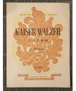 Zen-on&#39;s Piano Piece Kaiser Walzer J. Strauss No. 163 Japanese Sheet Music - $8.99