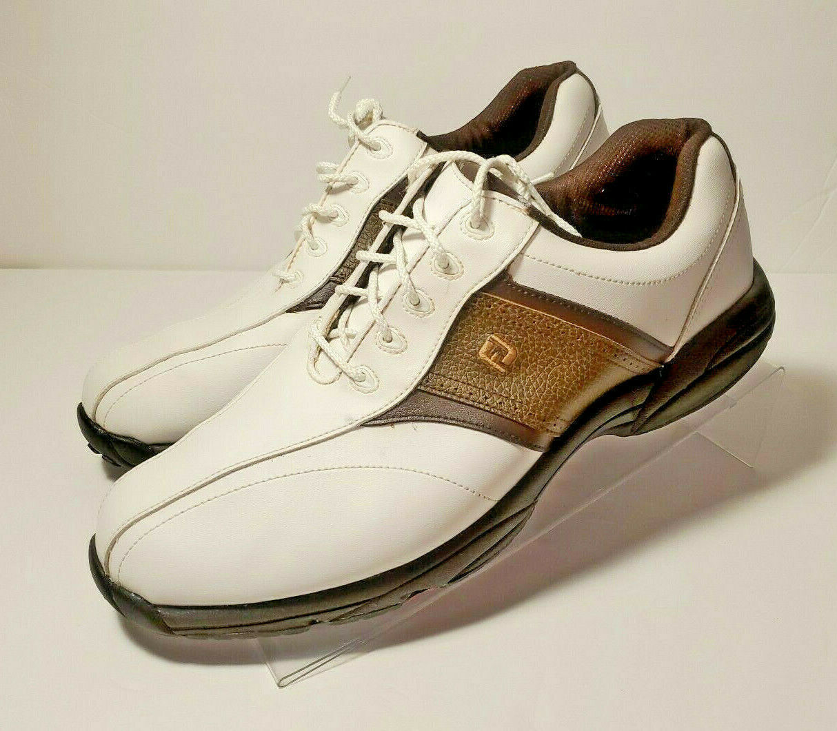 Footjoy Green Joys Golf Shoes 45457 White / Brown Mens Size 13 M SH ...