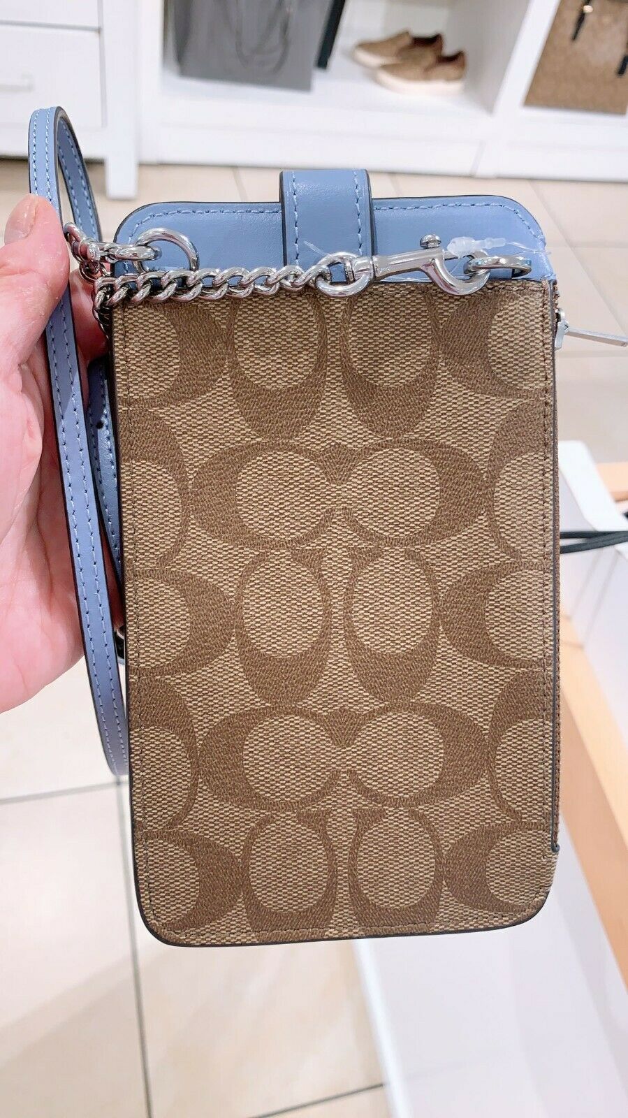 north south phone crossbody coach