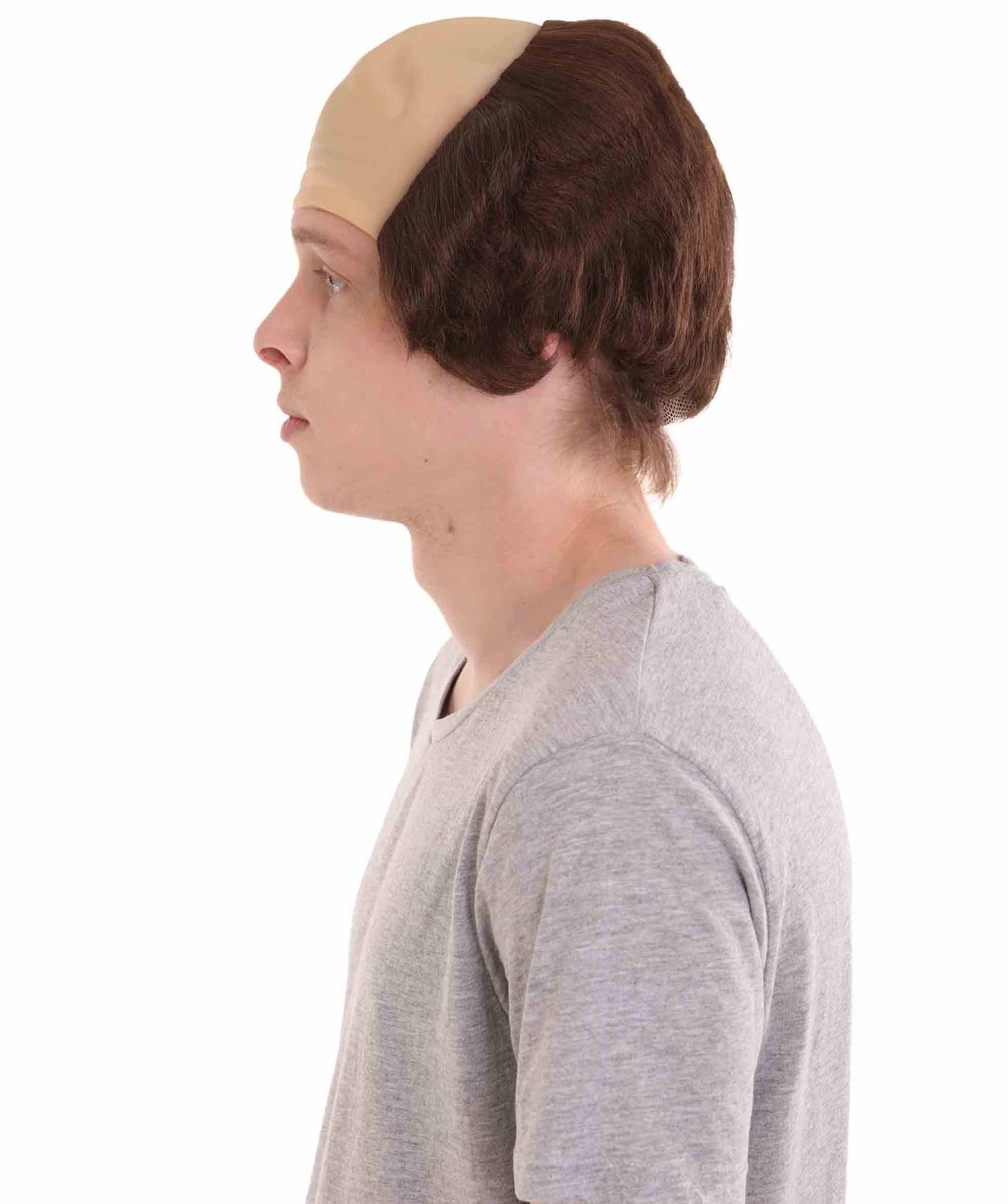 Brown Balding Mens Wig Wig With Cap and similar items