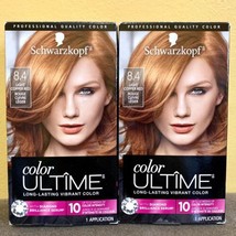 2x Schwarzkopf Color Ultime 8.4 Light Copper Red Hair Color Long Lasting... - $74.24